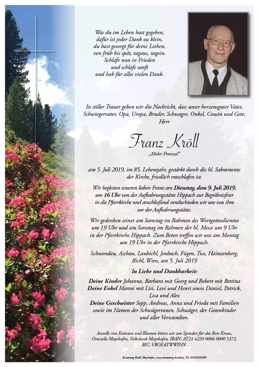 Parte von Franz Kröll